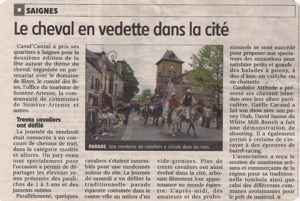Fête du cheval à Saignes 2015 