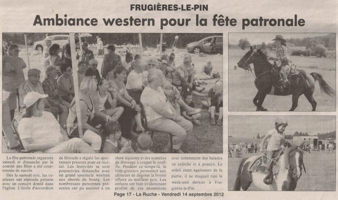 Spectacle Frugières le Pin en septembre 2012
